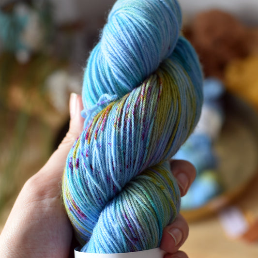 "Forget Me Not" ~ Merino Sock ~  100g