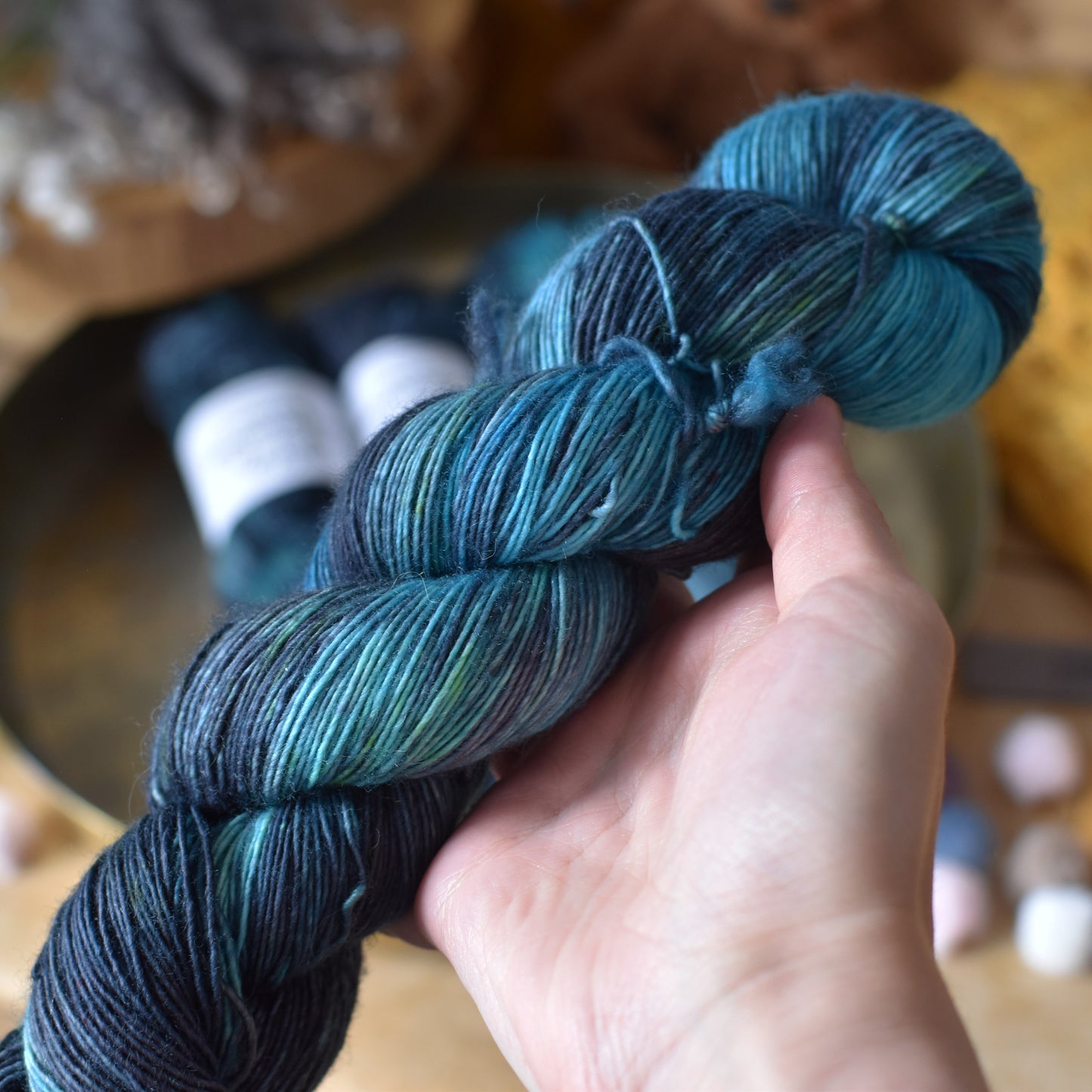 "The Deep" - Superwash Merino Singles - Hand Dyed Yarn -  100g ~366m