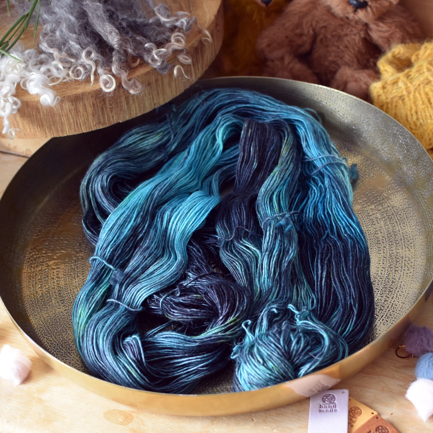 "The Deep" - Superwash Merino Singles - Hand Dyed Yarn -  100g ~366m