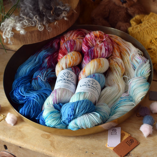 "Fire & Water" ~ Merino Sock ~  100g