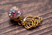 Load image into Gallery viewer, Star Confetti Bauble Stitch Marker - Rainbow colours
