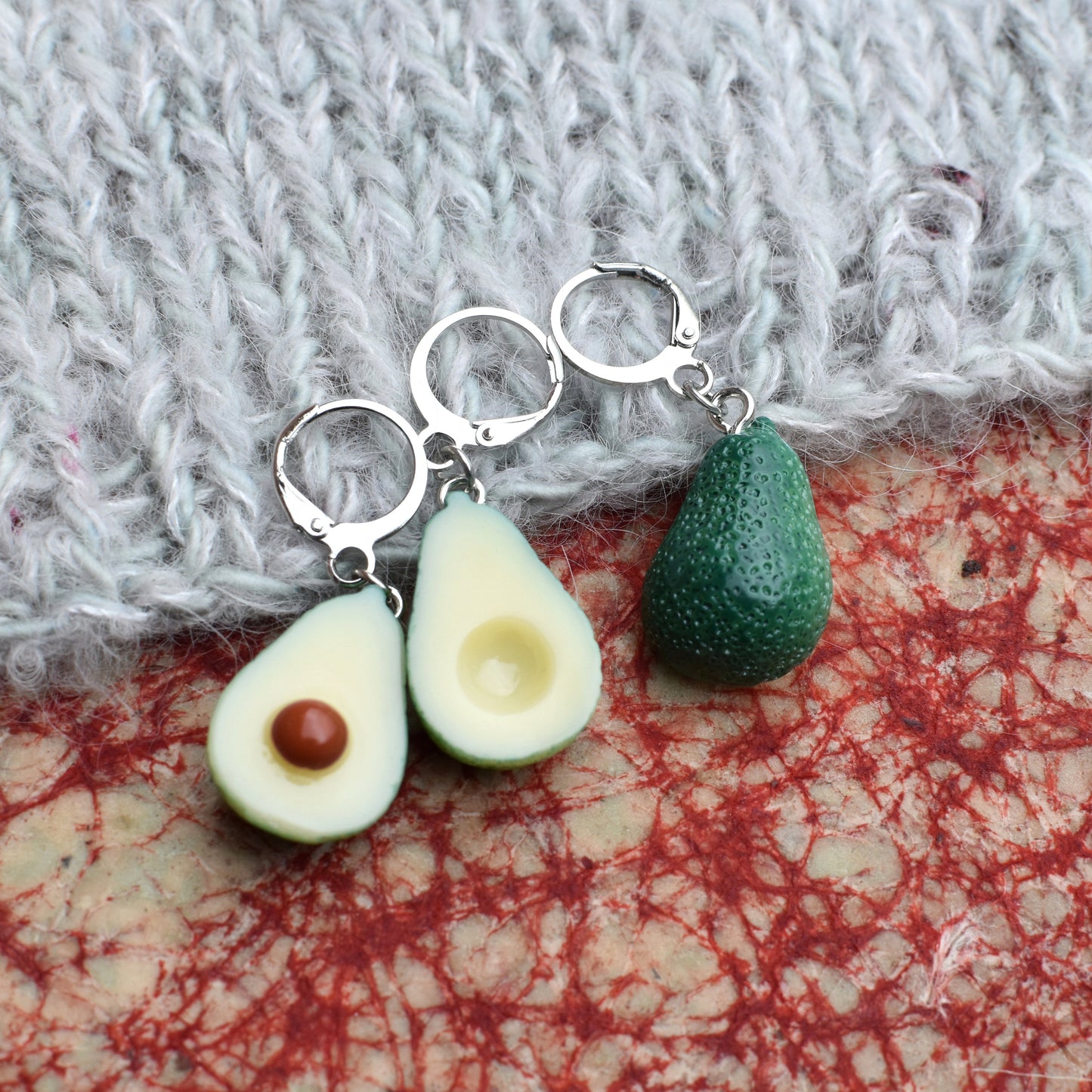 Avocado Stitch Marker Pair